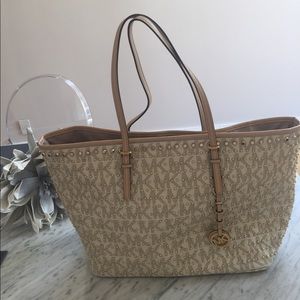 Micheal Kors Large Gold studded Tote.